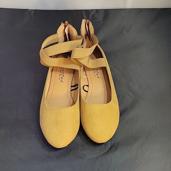 BRAND NEW TWISTED SLIP IN  STEP OUT  ELASTIC CROSS STRAP CLOSED TOE BALL… - Picture 2 of 14